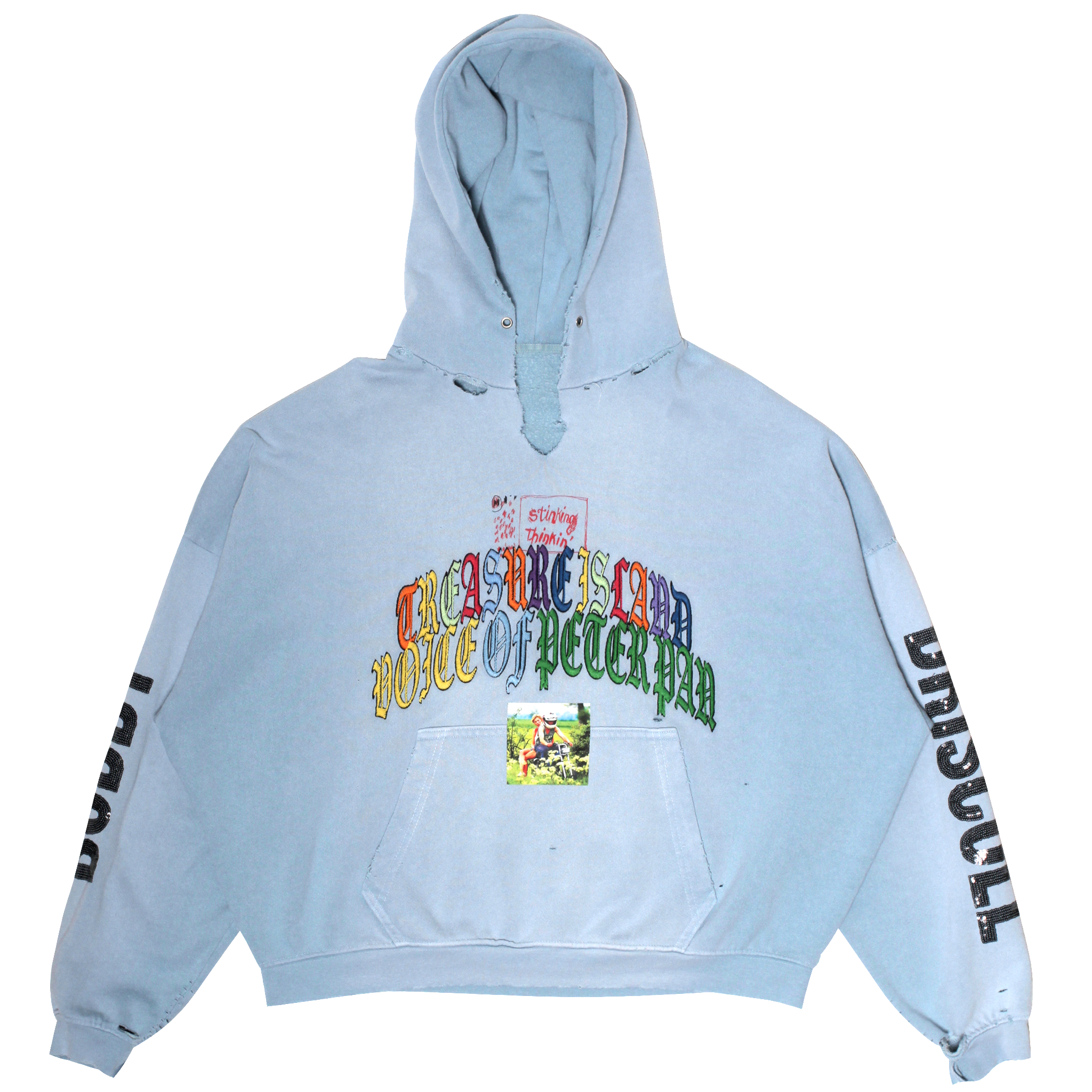 Paly Hollywood パリーハリウッド 26SS BOBBY DRISCOLL HOODED SWEATSHIRT ボビー ドリスコール プルオーバー長袖スウェットパーカー フーディ ブルー BOBBY DRISCOLL HOODIE - Paly Hollywood
