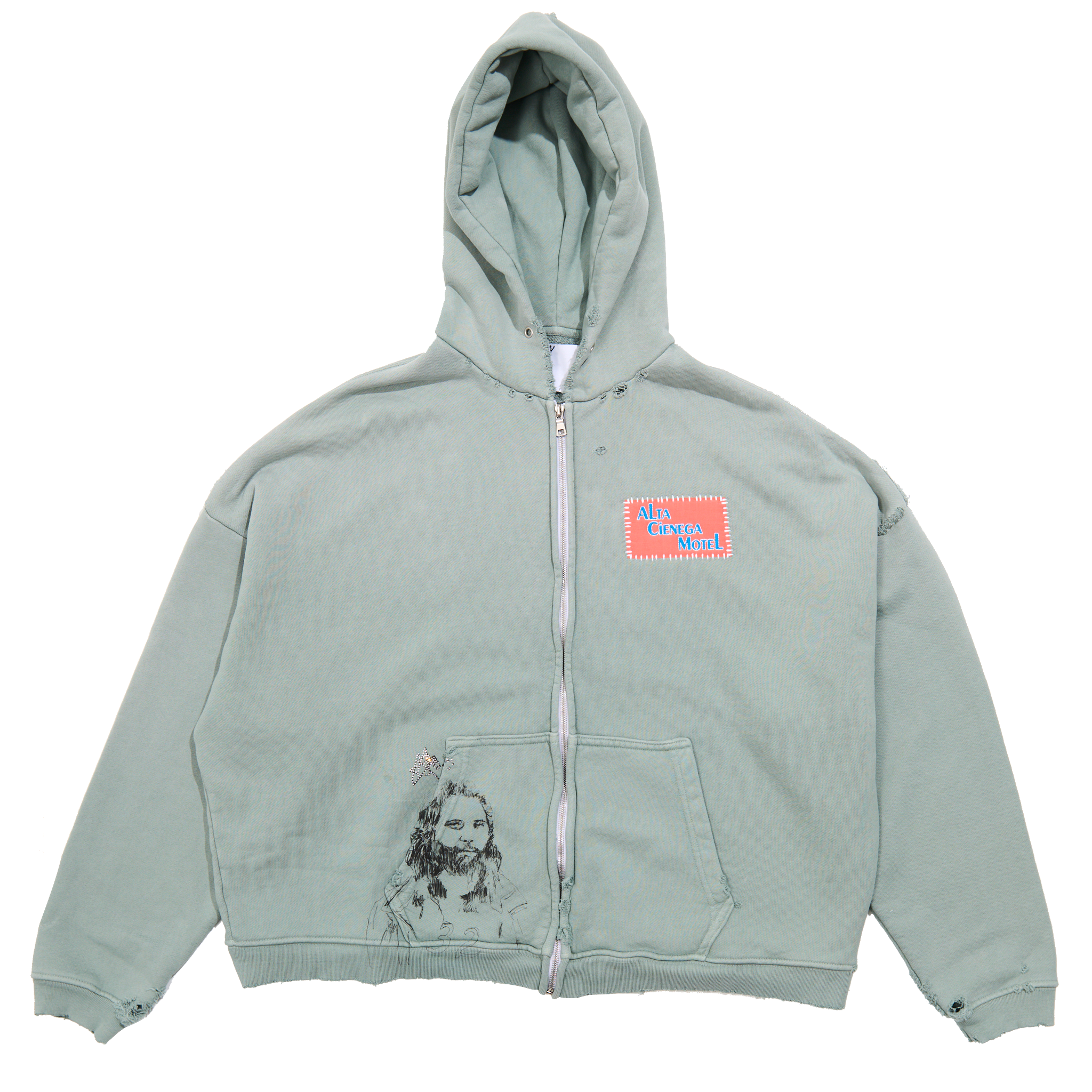 パリーハリウッド Paly Hollywood  ALTA CIENEGA ZIP HOODIE パッチジップアップパーカー メンズ M/L ALTA CIENEGA ZIP HOODIE - Paly Hollywood