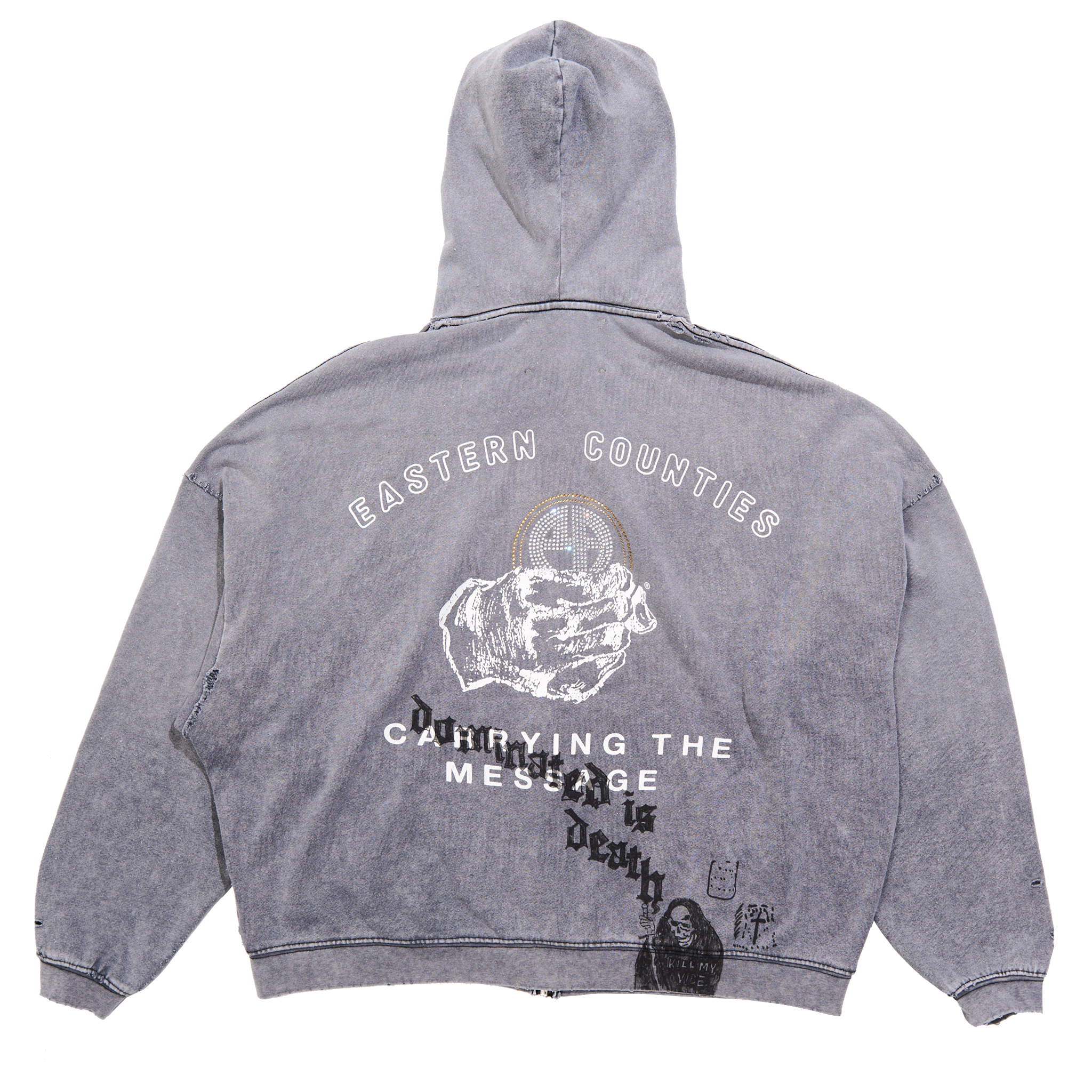 三苫愛 CHAOS ZIP HOOD Things That Matter CARRYING THE MESSAGE ZIP HOODIE - Paly Hollywood