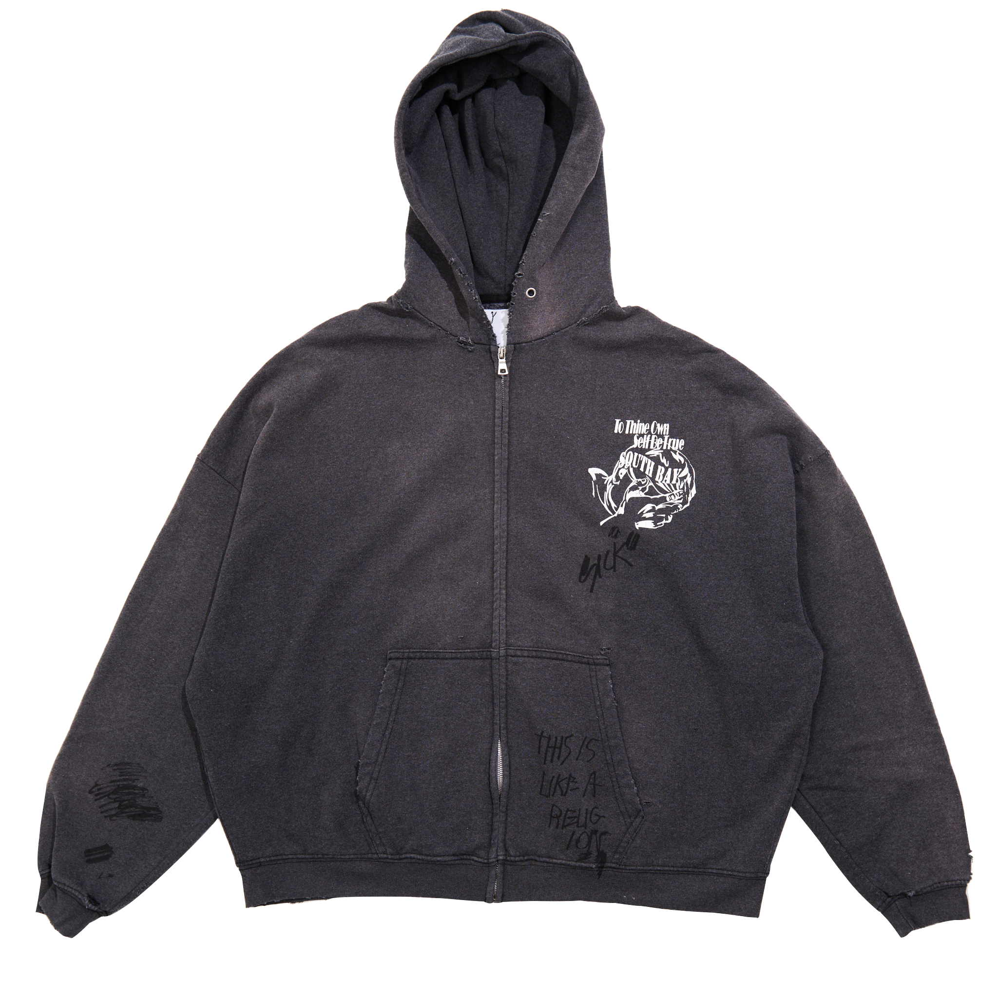 CARRYING THE MESSAGE ZIP HOODIE - Paly Hollywood