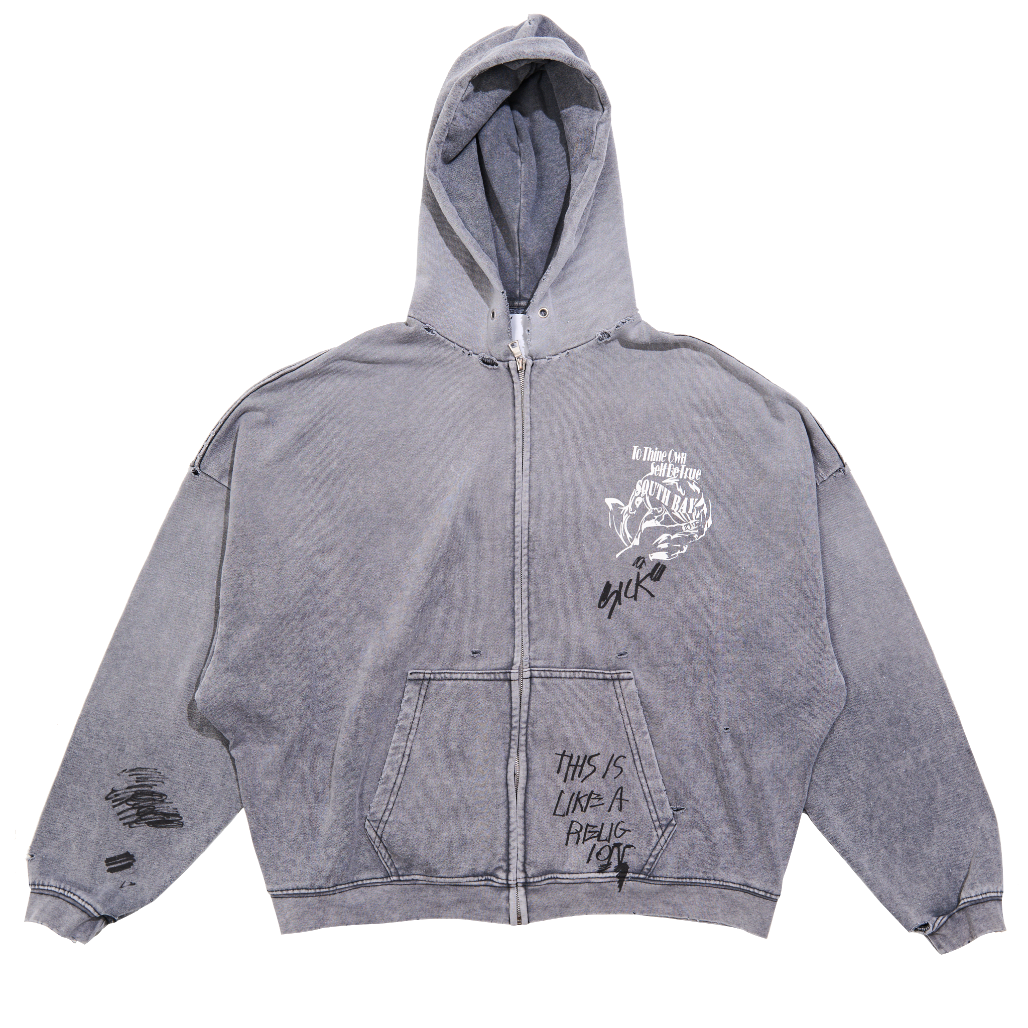 CARRYING THE MESSAGE ZIP HOODIE - Paly Hollywood CARRYING THE MESSAGE ZIP HOODIE - Paly Hollywood