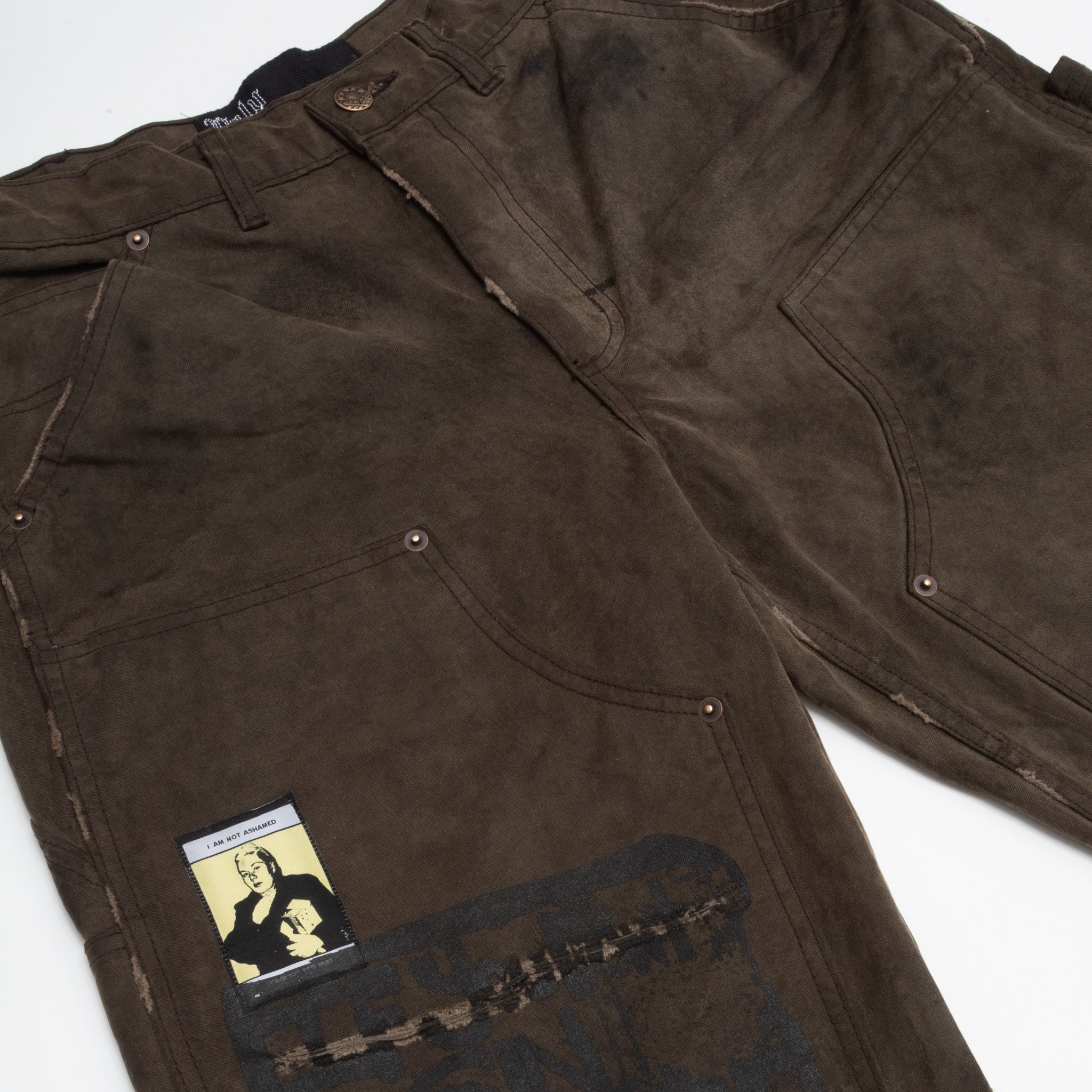 SINNED 4 NOTHING WAXED CANVAS DBL KNEE SHORT - Paly Hollywood