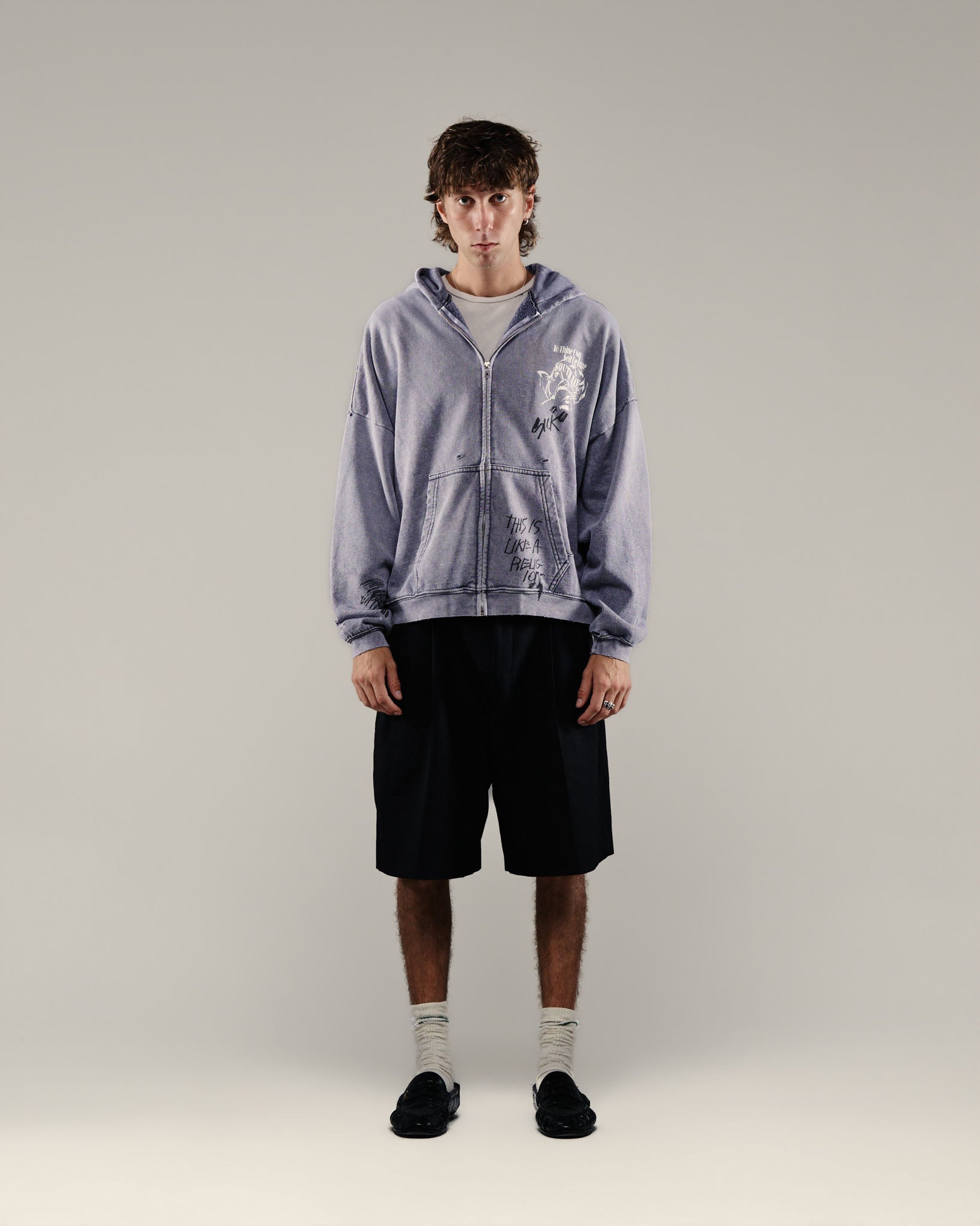 CARRYING THE MESSAGE ZIP HOODIE - Paly Hollywood