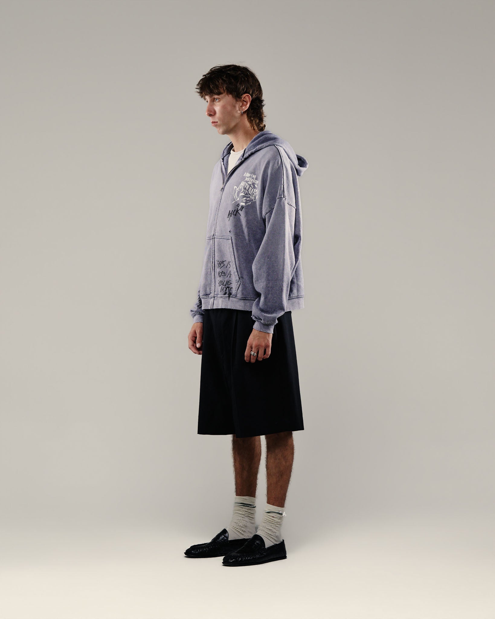 CARRYING THE MESSAGE ZIP HOODIE - Paly Hollywood