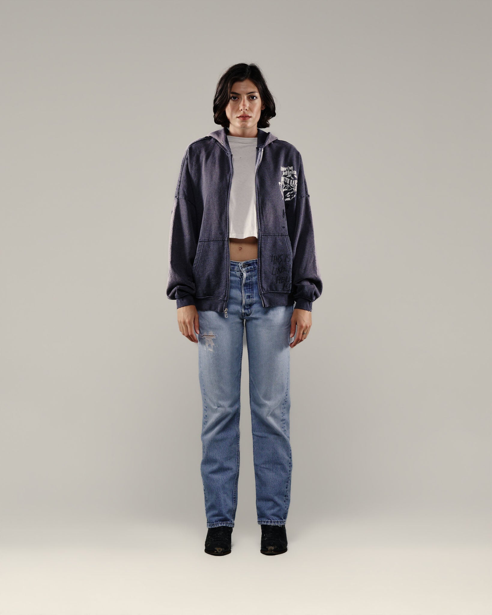 CARRYING THE MESSAGE ZIP HOODIE - Paly Hollywood