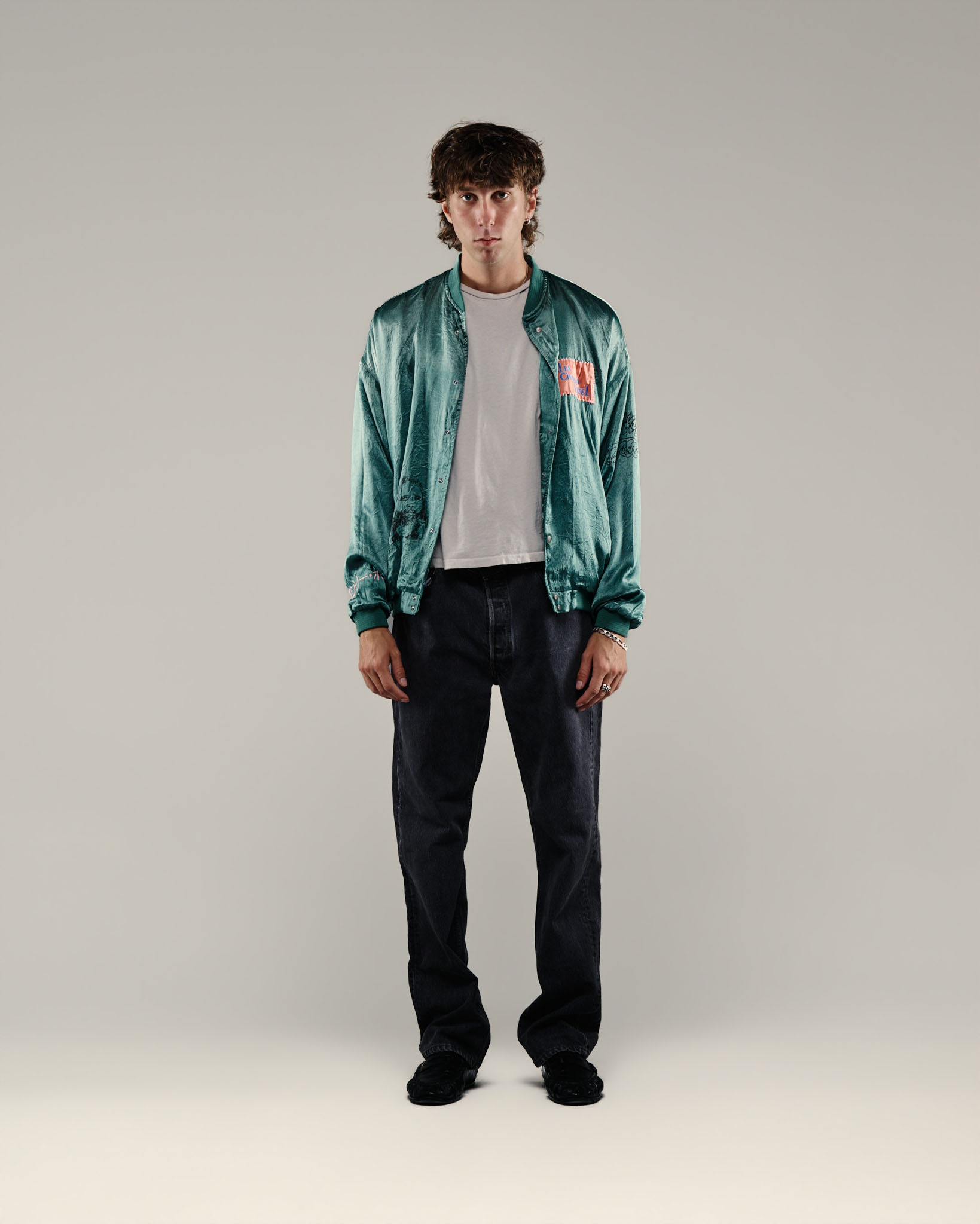 JIM'S ROOM SATIN JACKET - Paly Hollywood JIM'S ROOM SATIN JACKET - Paly Hollywood