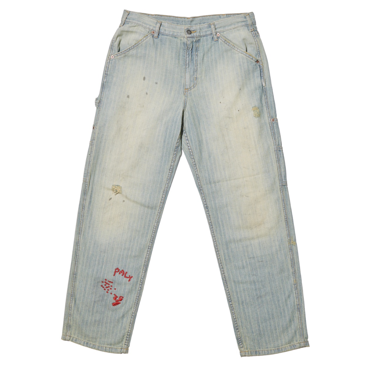 DENIM STRIPE CARPENTER PANT