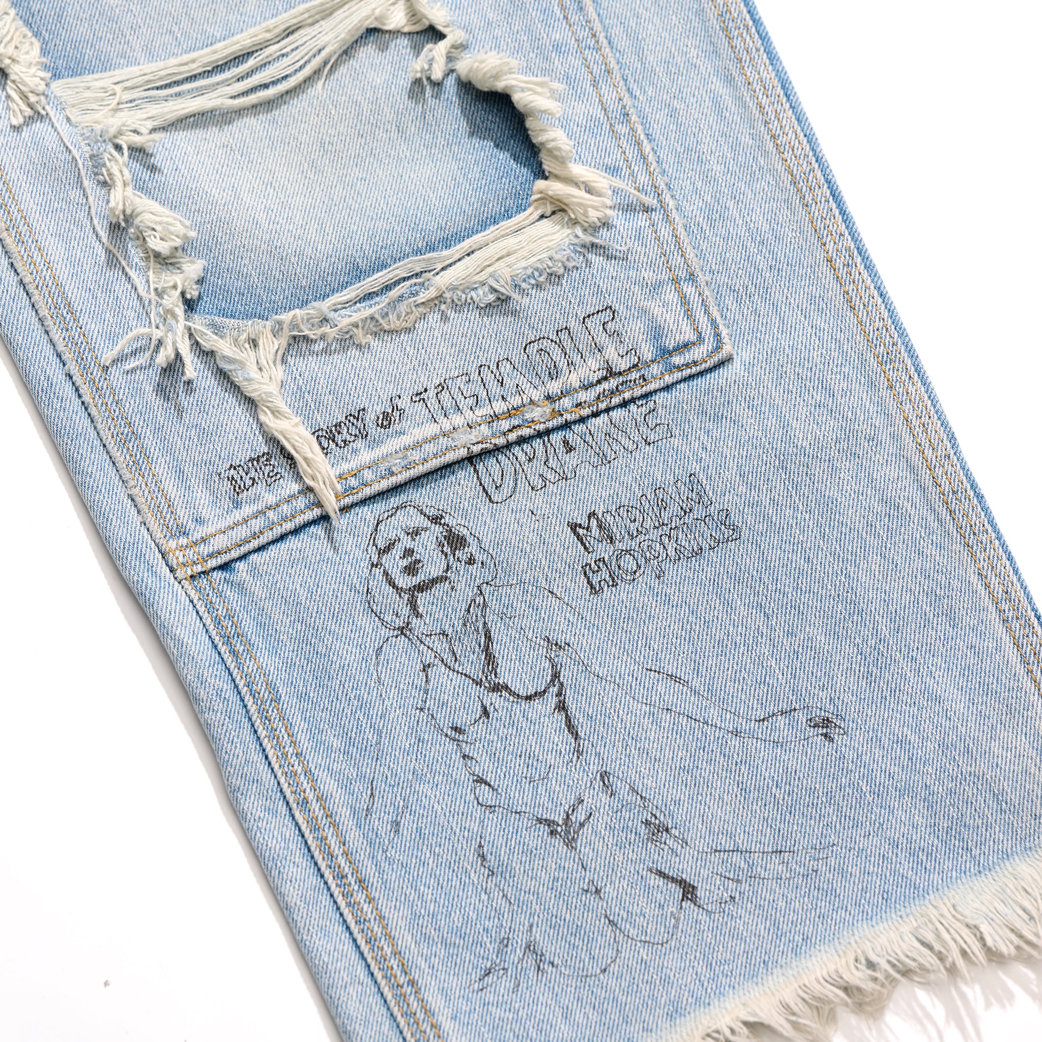 BUSTED DBL KNEE JEAN - Paly Hollywood