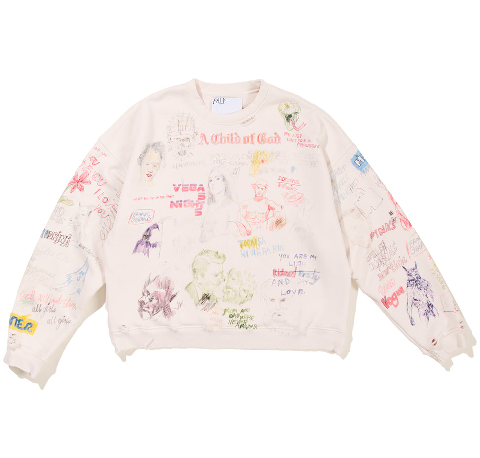 Sweat à Capuche Paly Hollywood Imprimé Graphique - Taille XL - Gris - Neuf Sans étiquettes