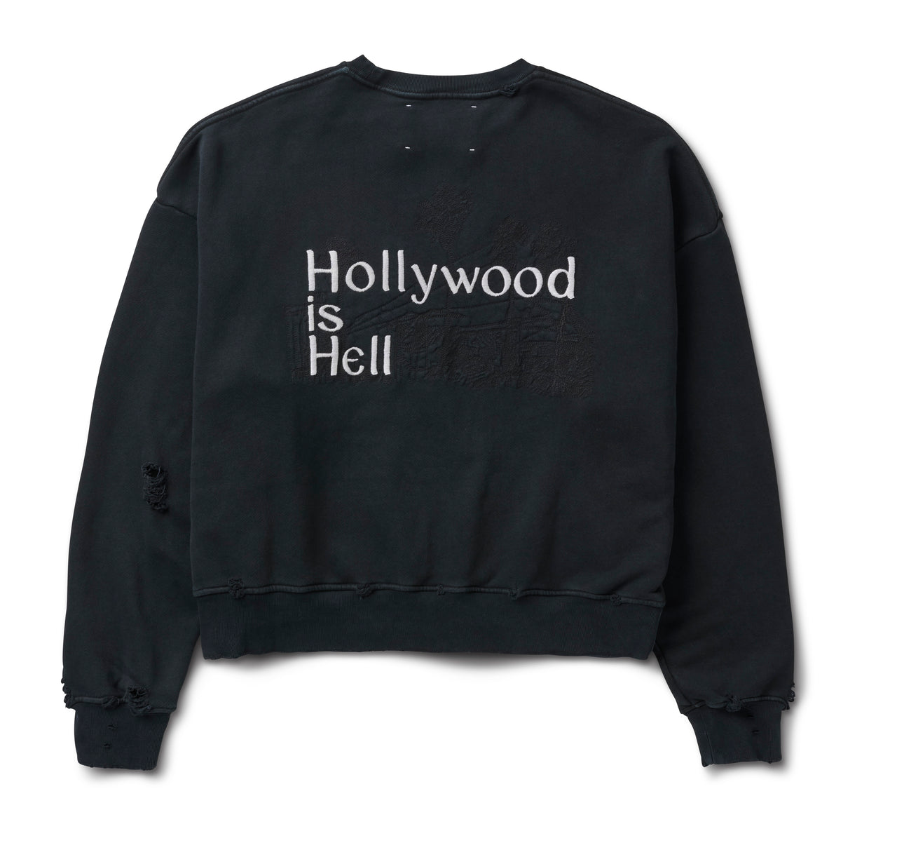 HOLLYWOOD IS HELL EMBROIDERED CREWNECK