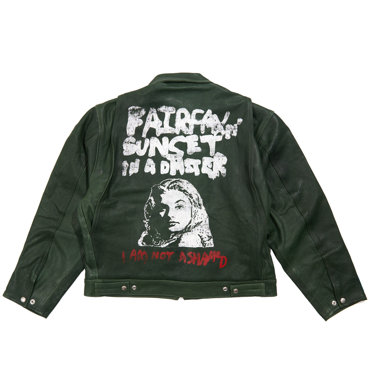 I AM NOT ASHAMED LEATHER WORK JACKET