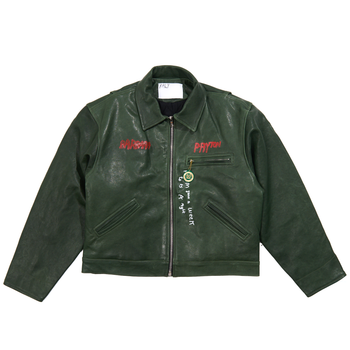 I AM NOT ASHAMED LEATHER WORK JACKET