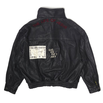 THE COMMISSION LEATHER BOMBER JACKET