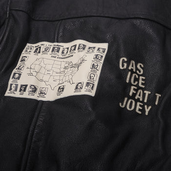 THE COMMISSION LEATHER BOMBER JACKET