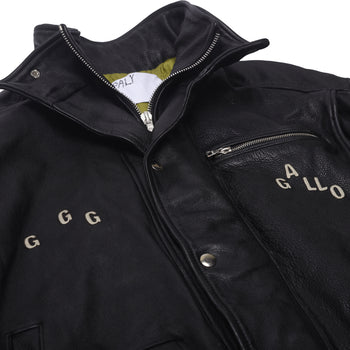 THE COMMISSION LEATHER BOMBER JACKET