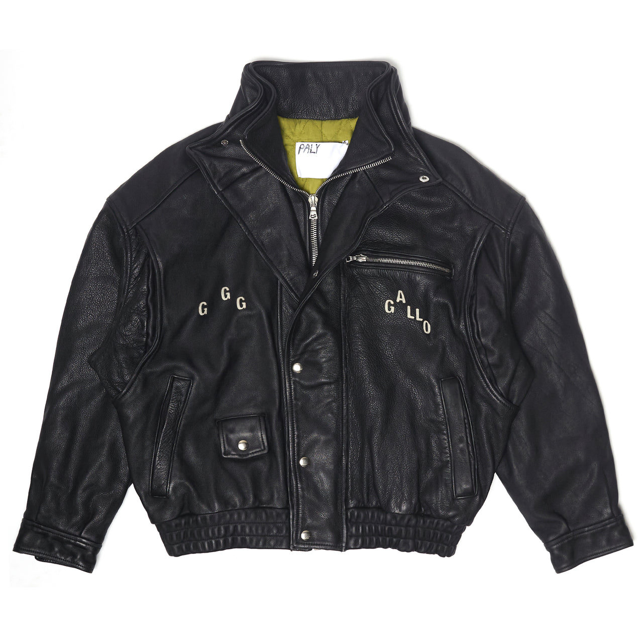 THE COMMISSION LEATHER BOMBER JACKET