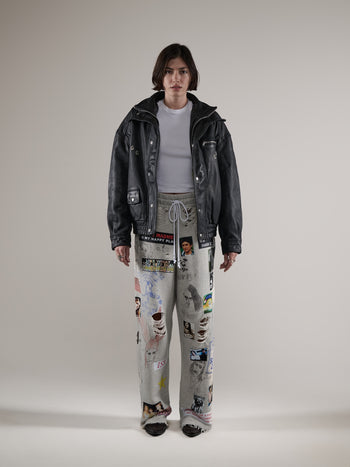 THE COMMISSION LEATHER BOMBER JACKET