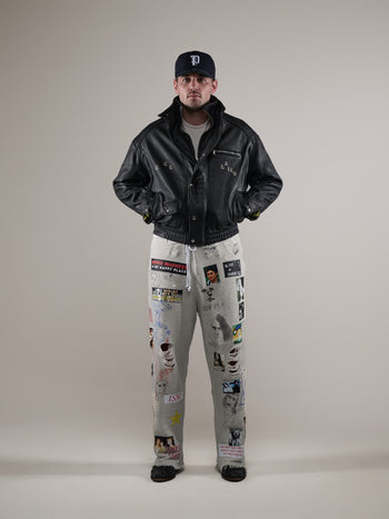 THE COMMISSION LEATHER BOMBER JACKET