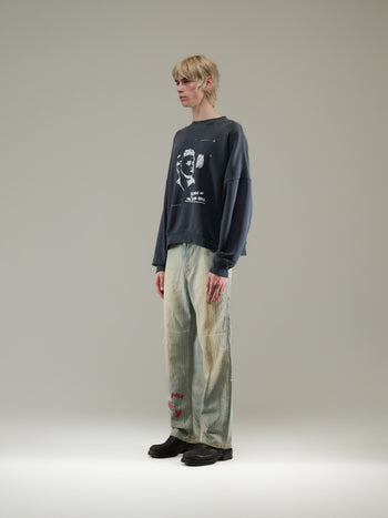 DENIM STRIPE CARPENTER PANT