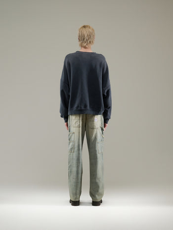 DENIM STRIPE CARPENTER PANT