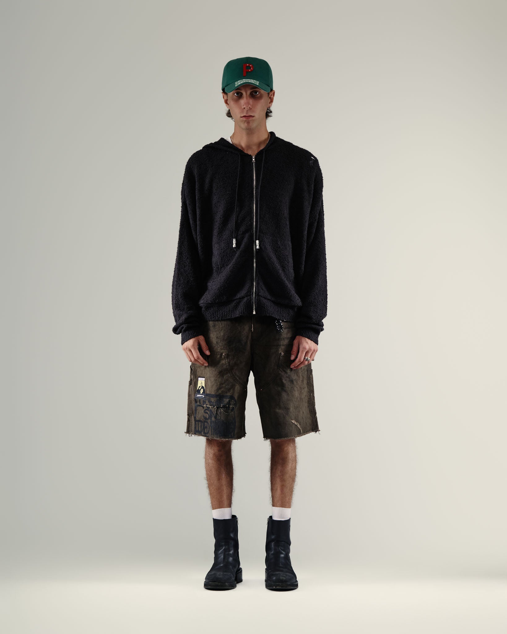 SINNED 4 NOTHING WAXED CANVAS DBL KNEE SHORT - Paly Hollywood