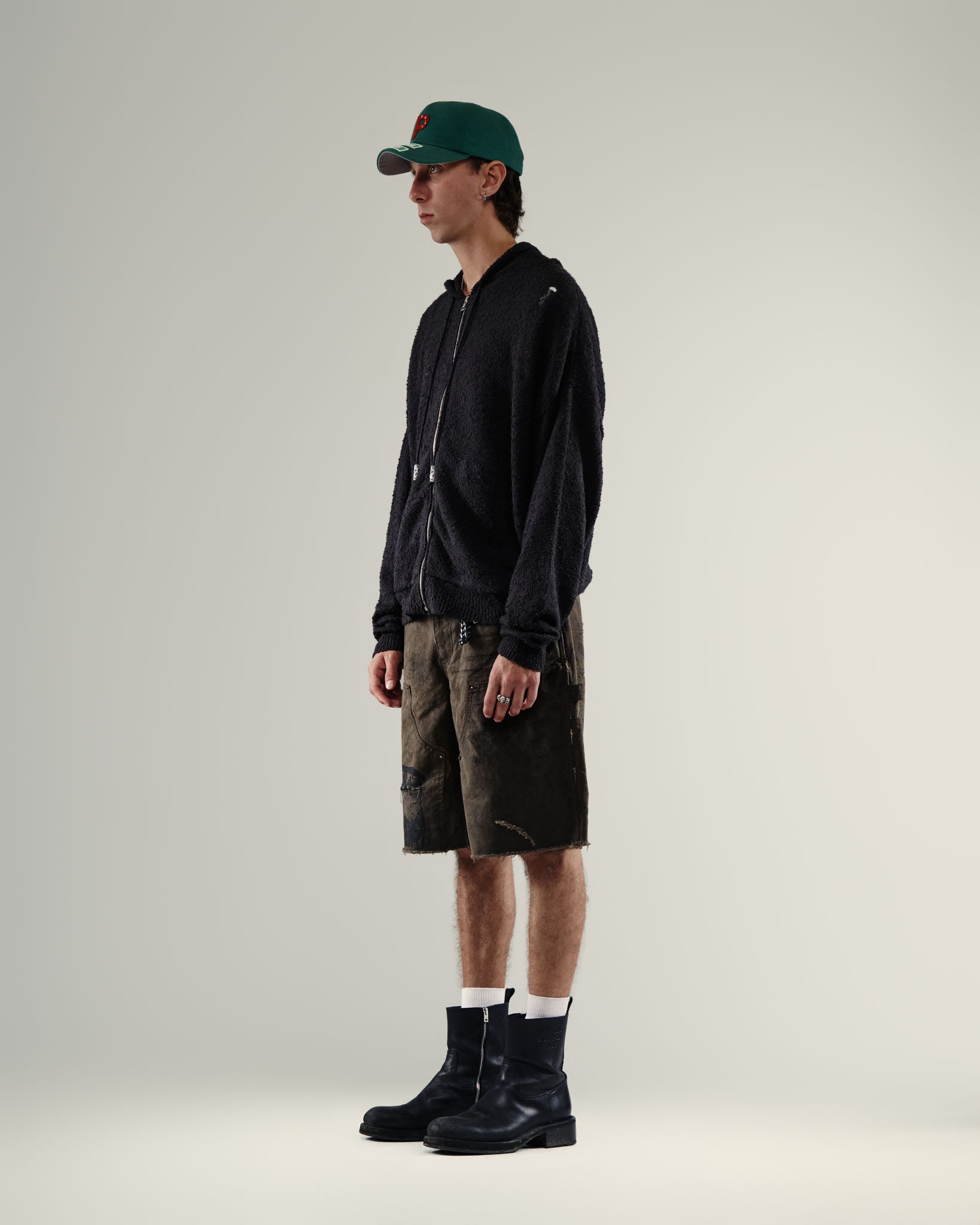 SINNED 4 NOTHING WAXED CANVAS DBL KNEE SHORT - Paly Hollywood