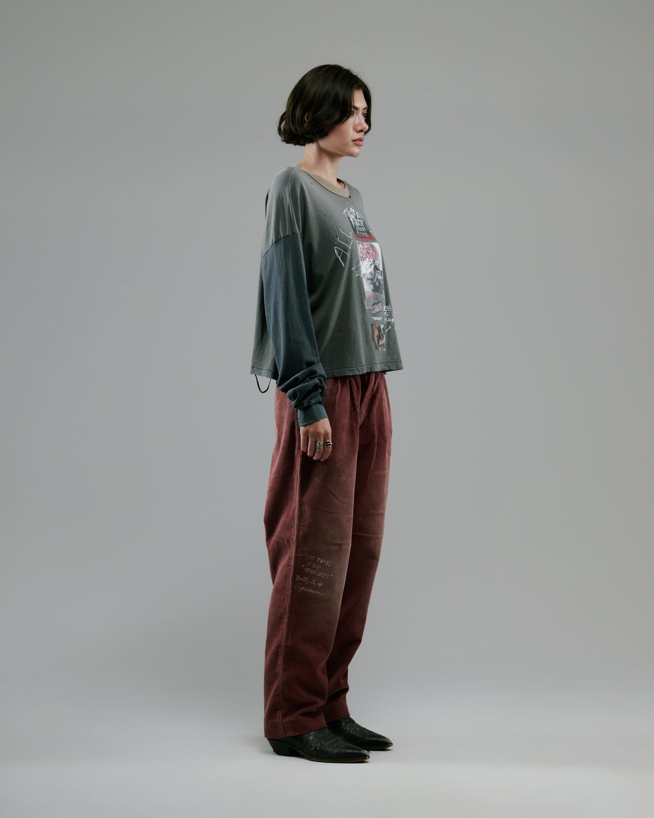 SYNANON CORD PLEATED TROUSER