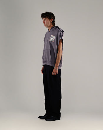 DR. BLUE CUT OFF HOODIE
