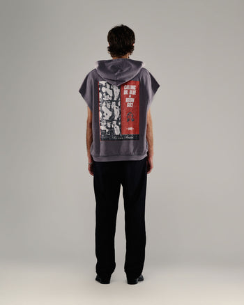DR. BLUE CUT OFF HOODIE