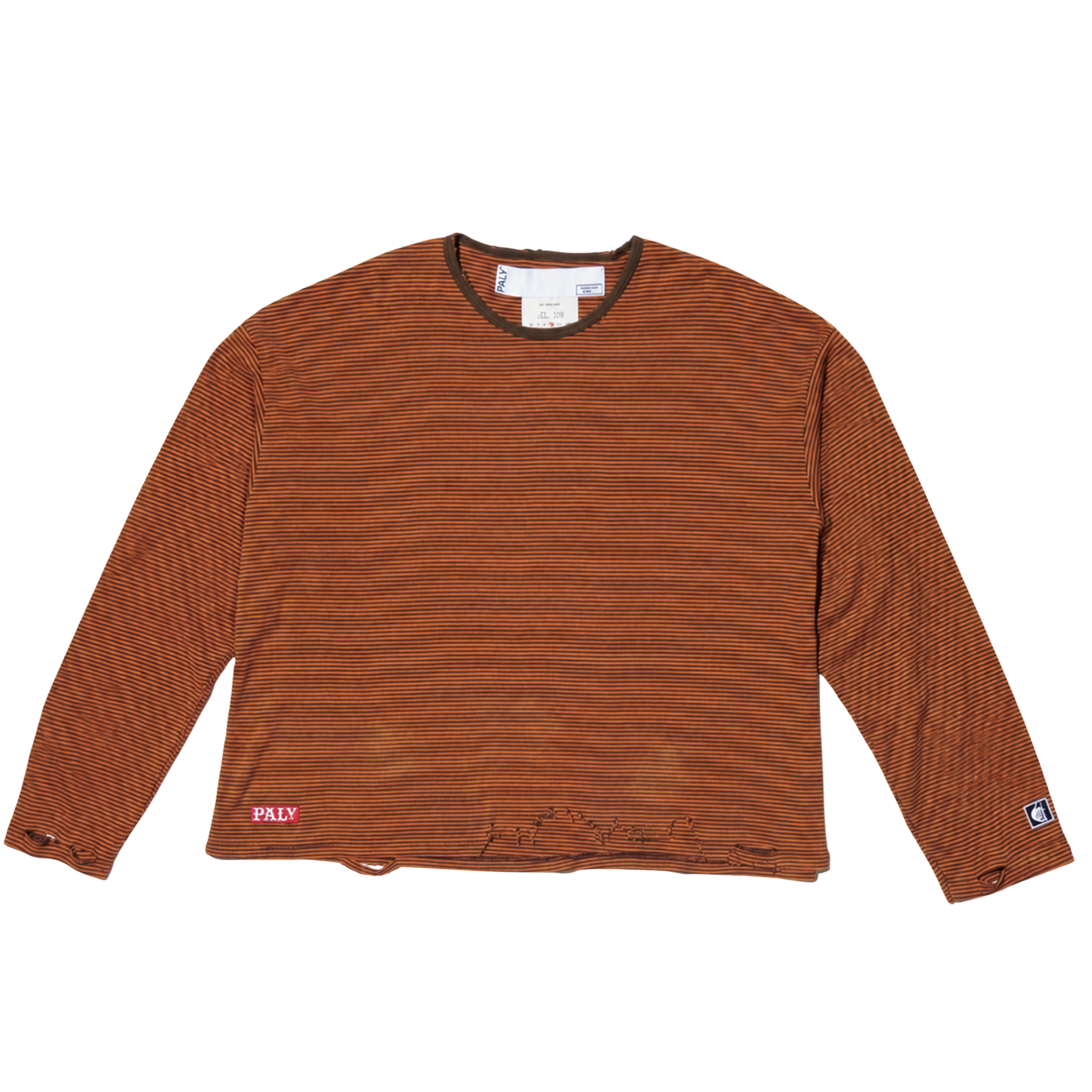 CONSEQUENCE STRIPED L/S KNITTED TEE