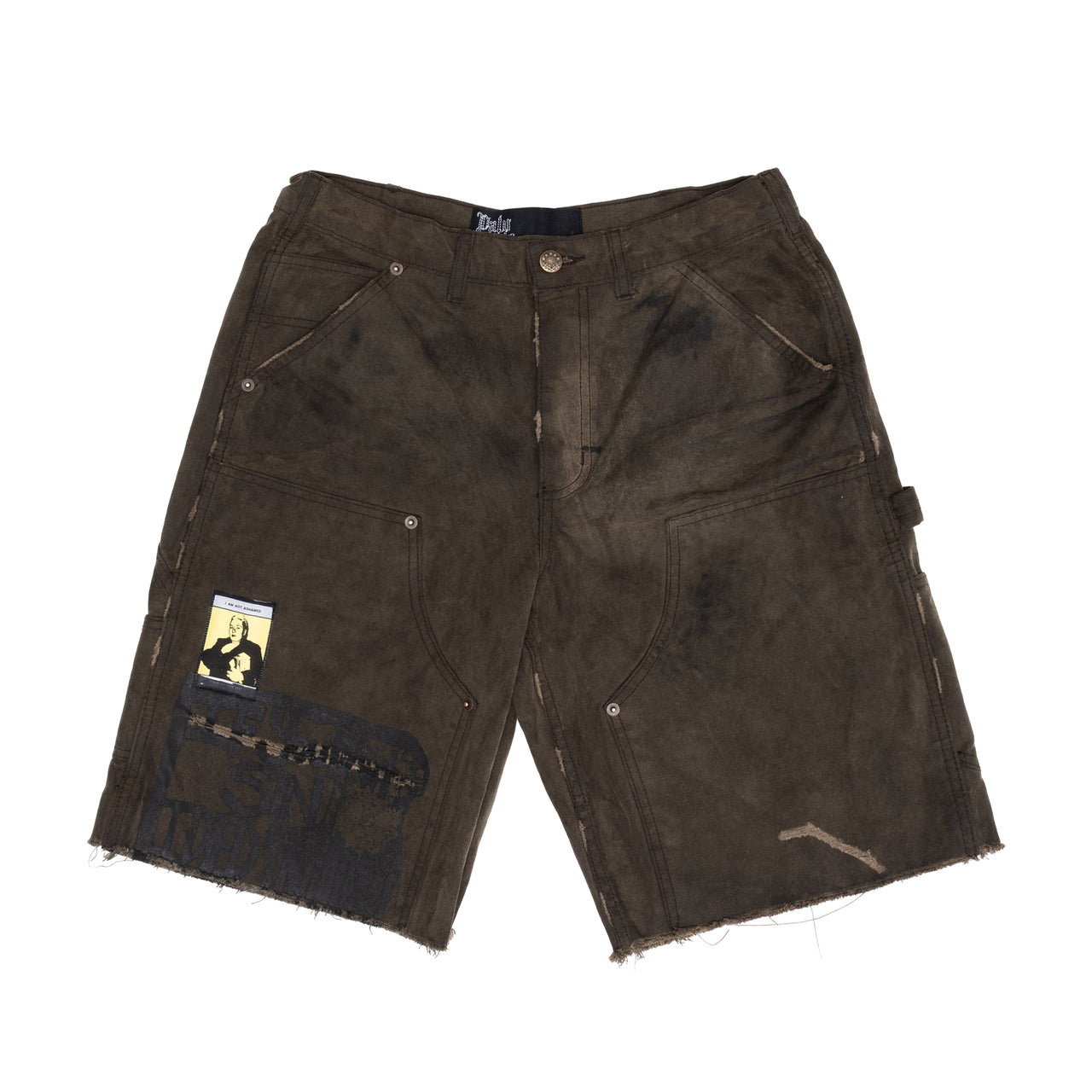 SINNED 4 NOTHING WAXED CANVAS DBL KNEE SHORT