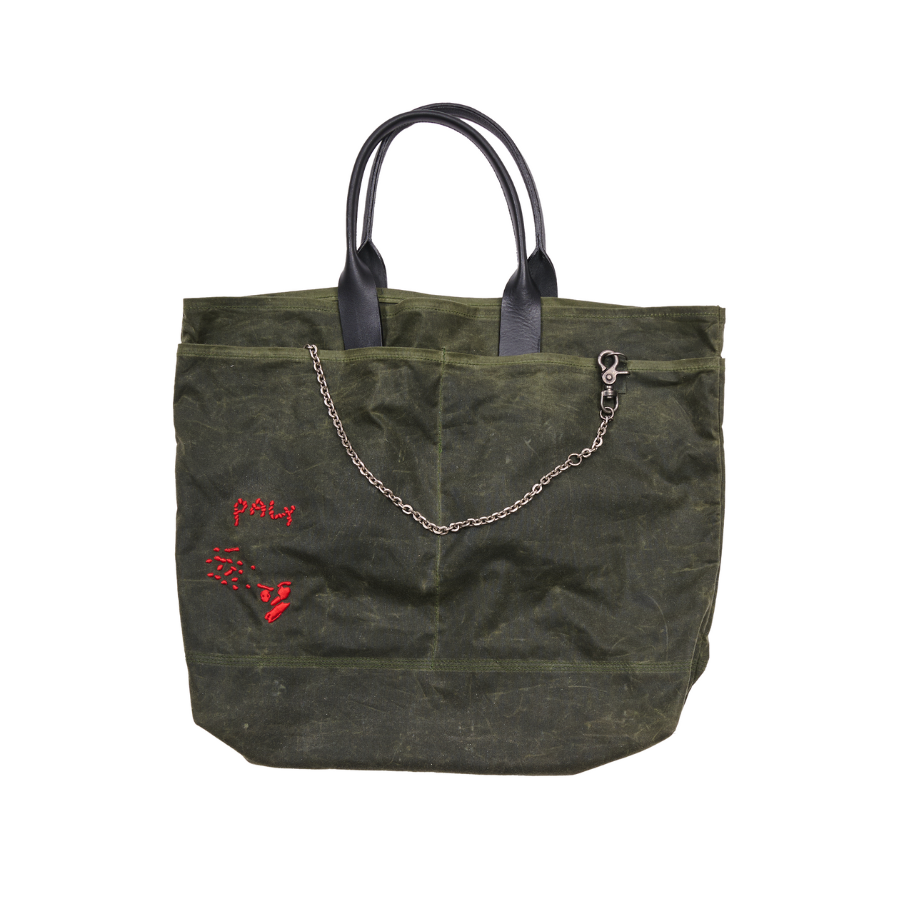 U BROKE ME WAXED CANVAS TOTE BAG