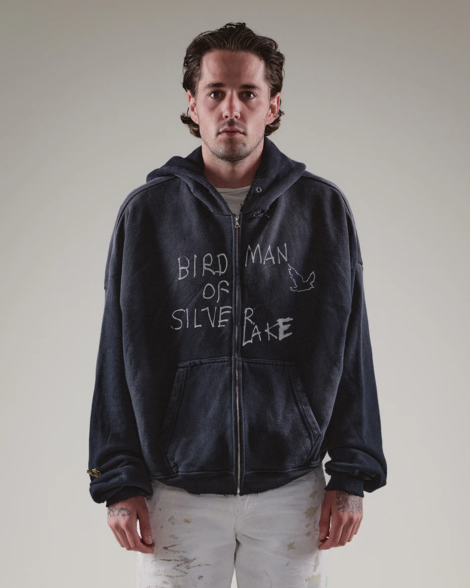 BIRDMAN OF SILVER LAKE ZIP HOODED SWEATSHIRT