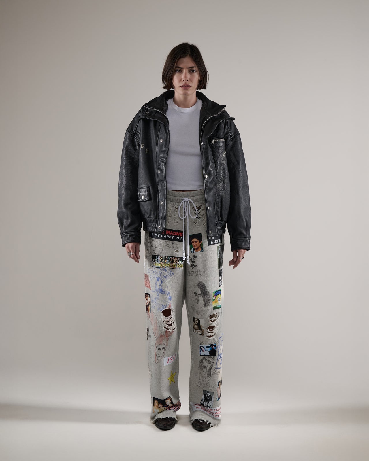 THE COMMISSION LEATHER BOMBER JACKET